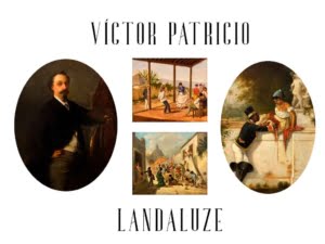 Víctor Patricio Landaluze y sus obras. Foto tomada de Internet